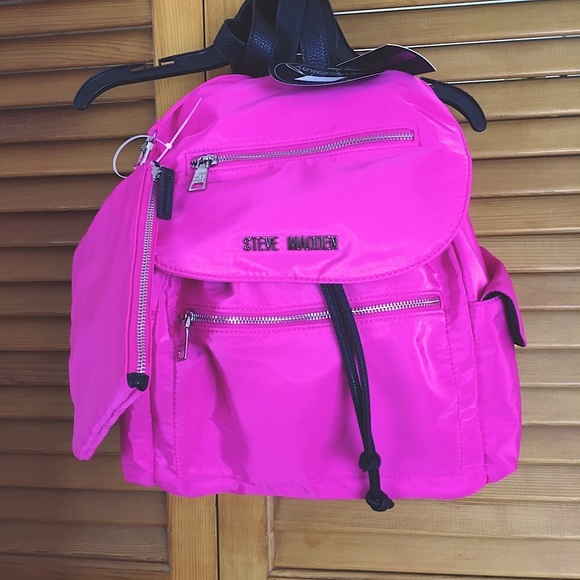 Steve Madden Handbags - STEVE MADDEN neon pink backpack NWT